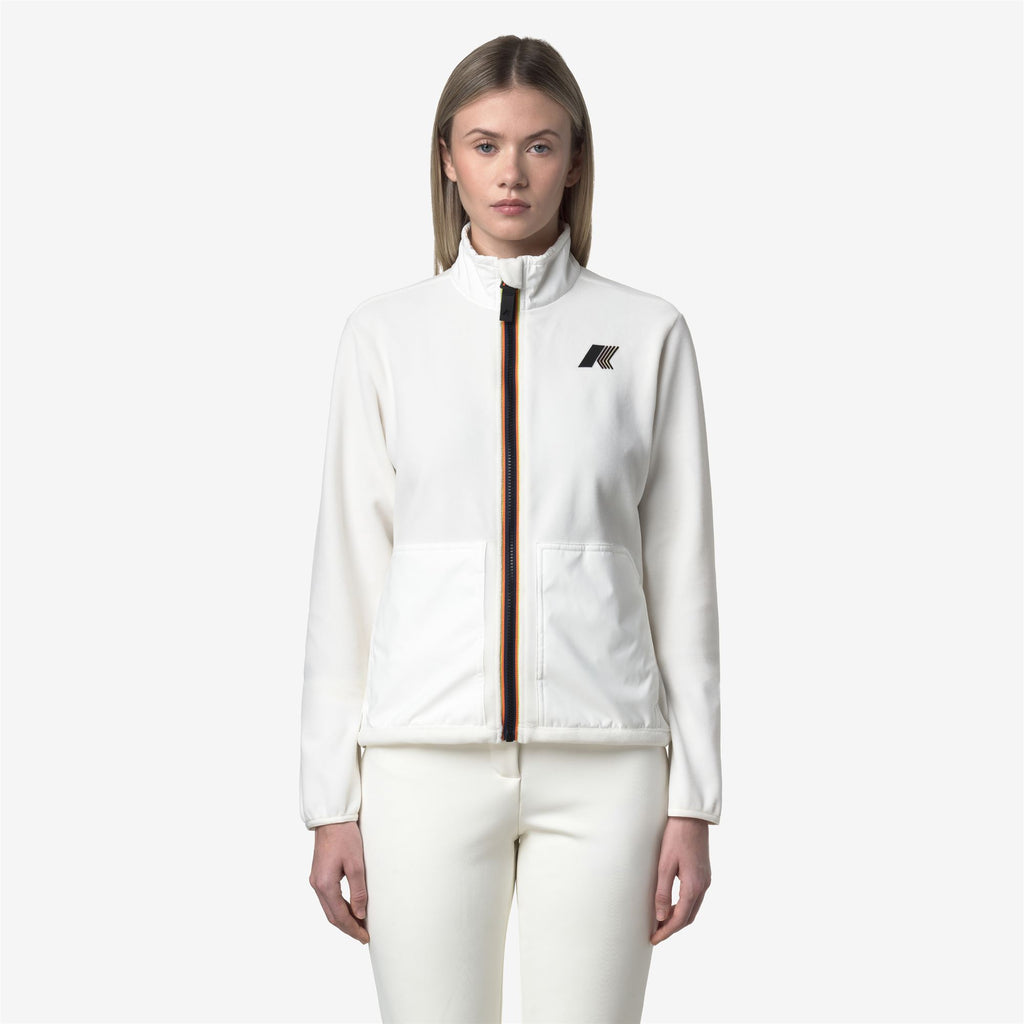 Fleece_WOMAN_BRESSE POLAR_Jacket_White Gardenia - Commercial 3