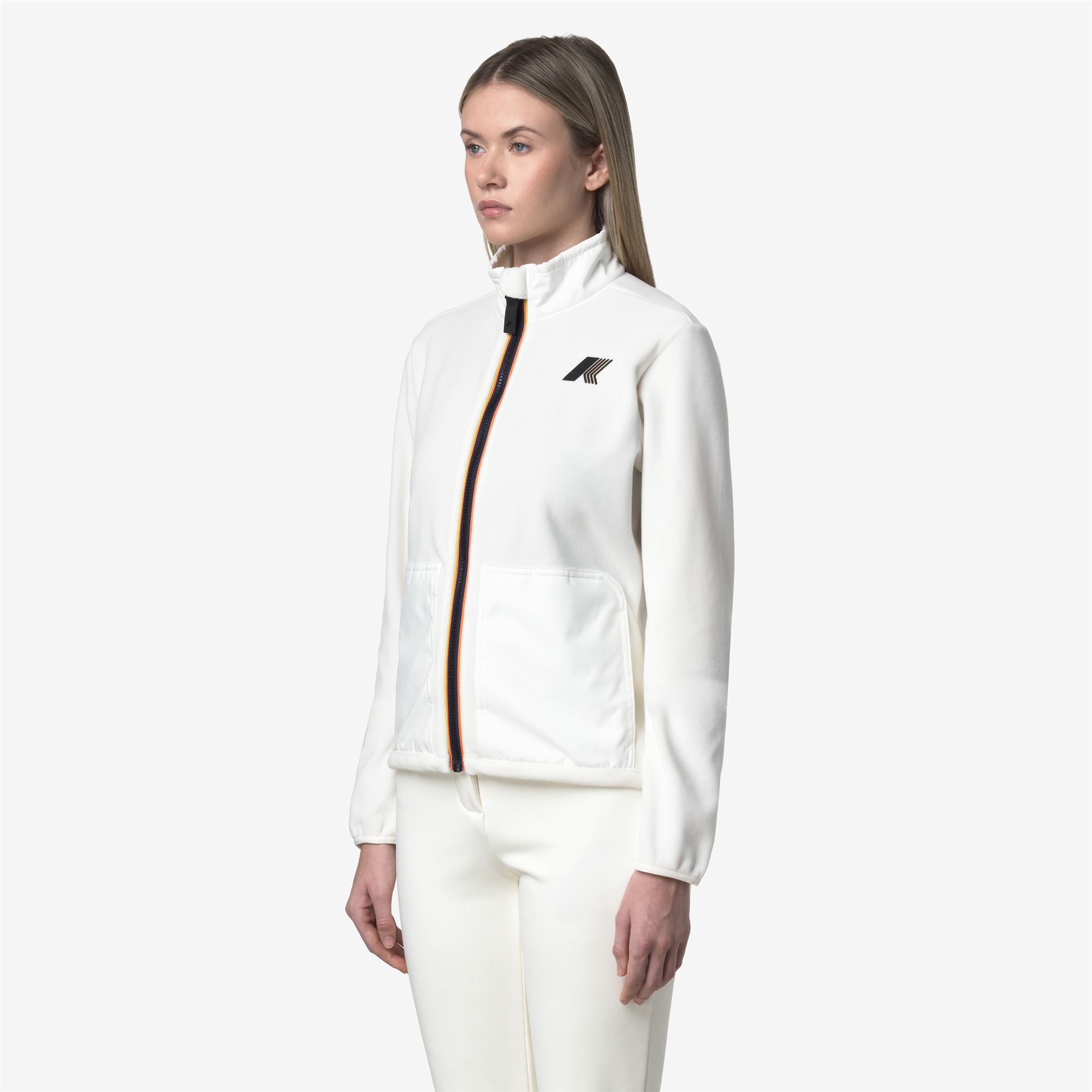 Fleece_WOMAN_BRESSE POLAR_Jacket_White Gardenia - Commercial 5