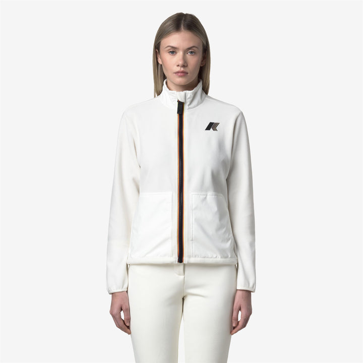BRESSE POLAR Felpe Giacca Donna White Gardenia 1