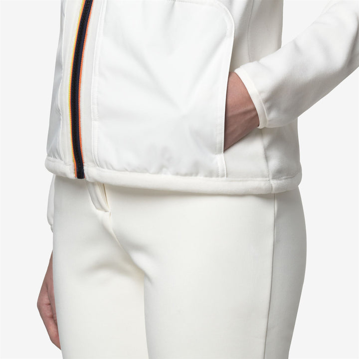 BRESSE POLAR Felpe Giacca Donna White Gardenia 4