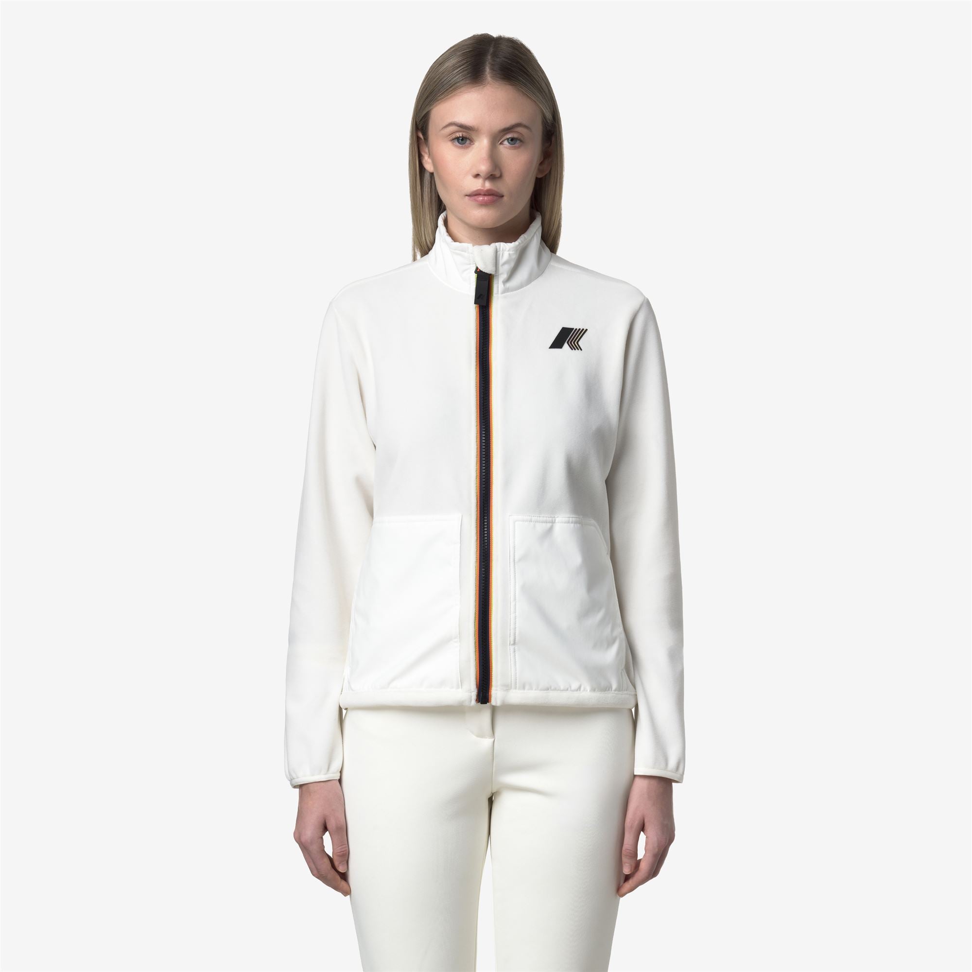 Fleece_WOMAN_BRESSE POLAR_Jacket_White Gardenia - Commercial 4