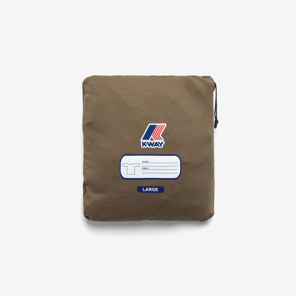 Maglietta unisex marrone ripiegabile da esterno con logo 02