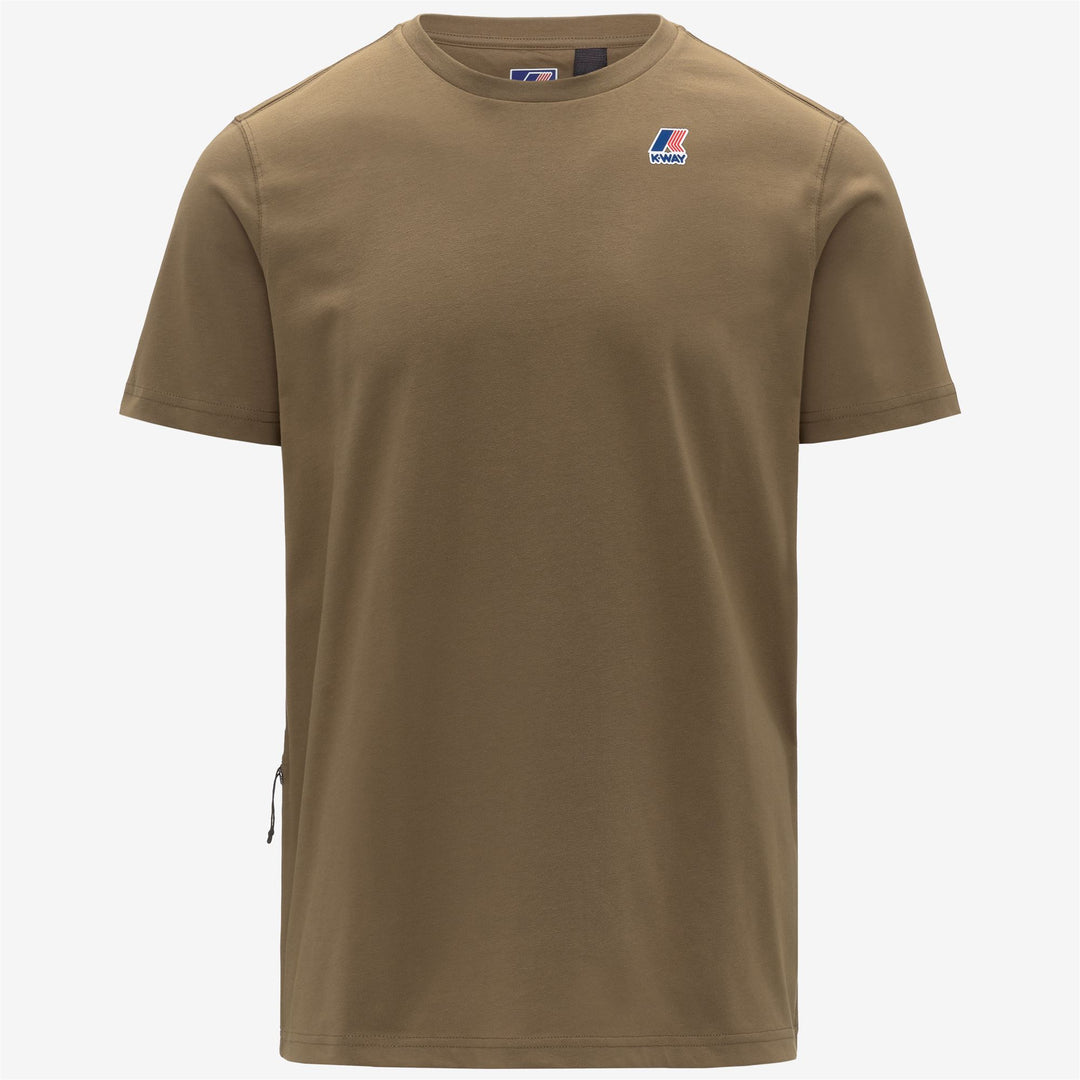 Maglietta unisex marrone ripiegabile da esterno con logo 01