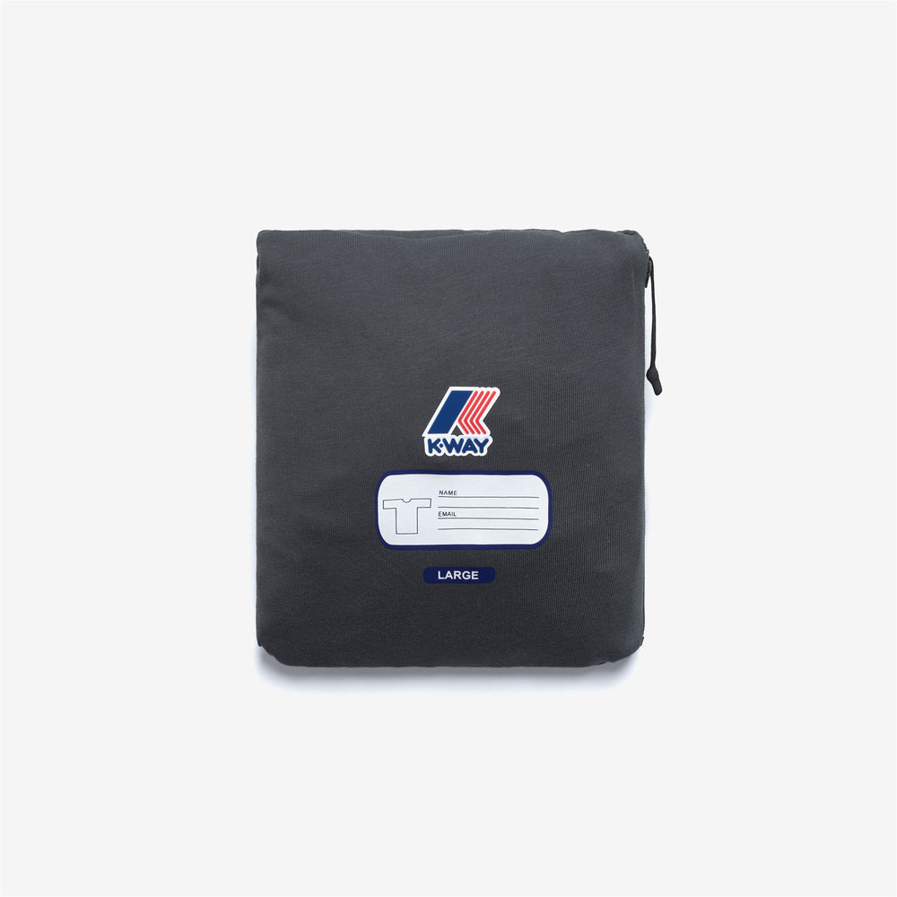 T-shirt unisex grigia in cotone ripiegabile per attività all'aperto 02