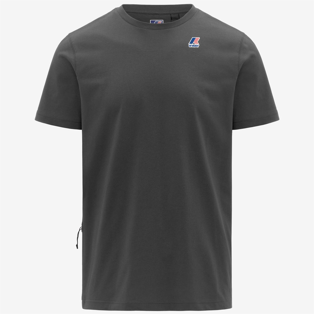 T-shirt unisex grigia in cotone ripiegabile per attività all'aperto 01