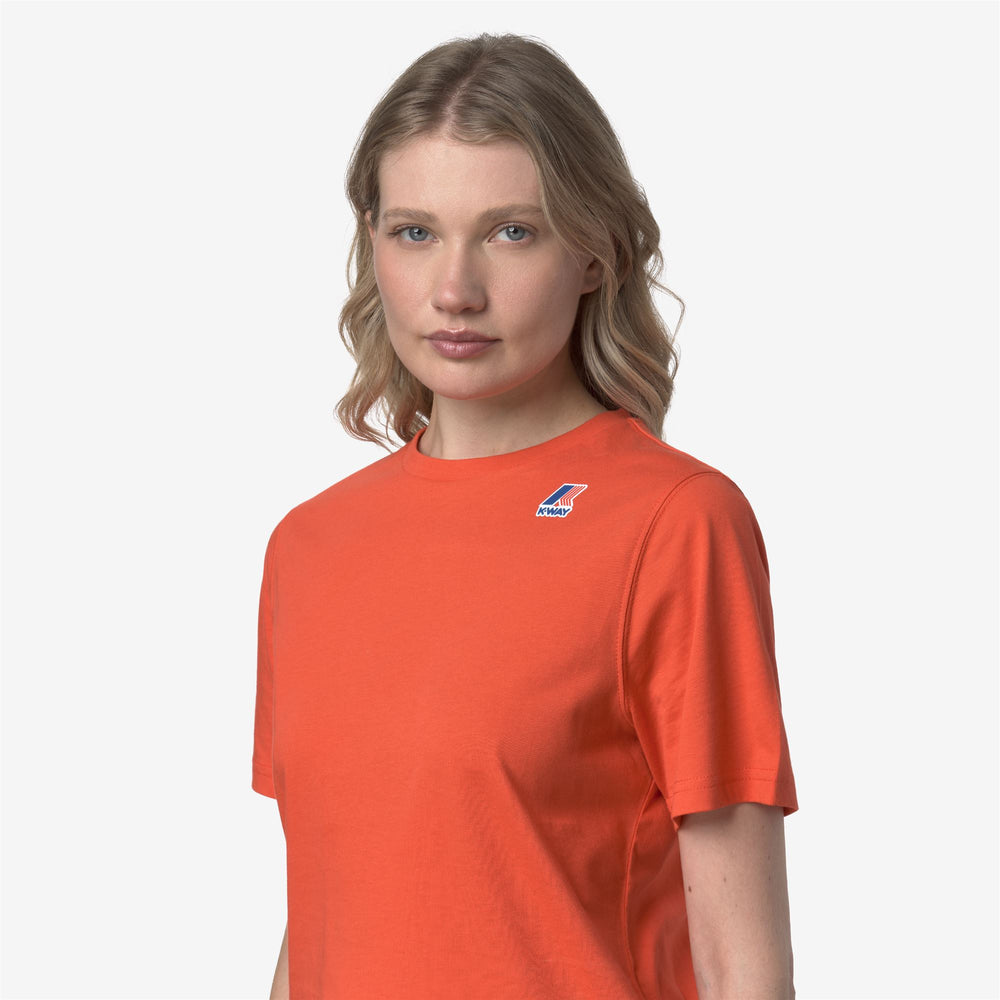 Orange Unisex Packable T-Shirt for Outdoor Activities 02