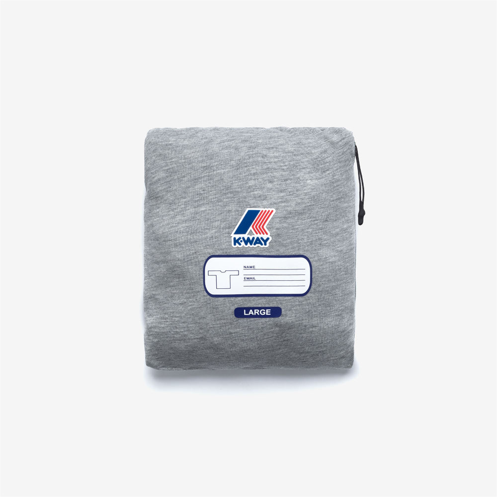 T-shirt unisex grigia ripiegabile da esterno con logo 02