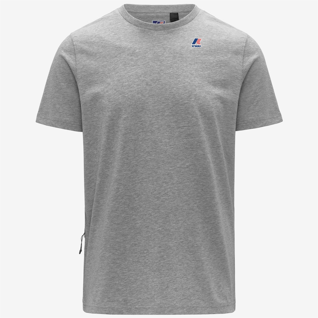 T-shirt unisex grigia ripiegabile da esterno con logo 01