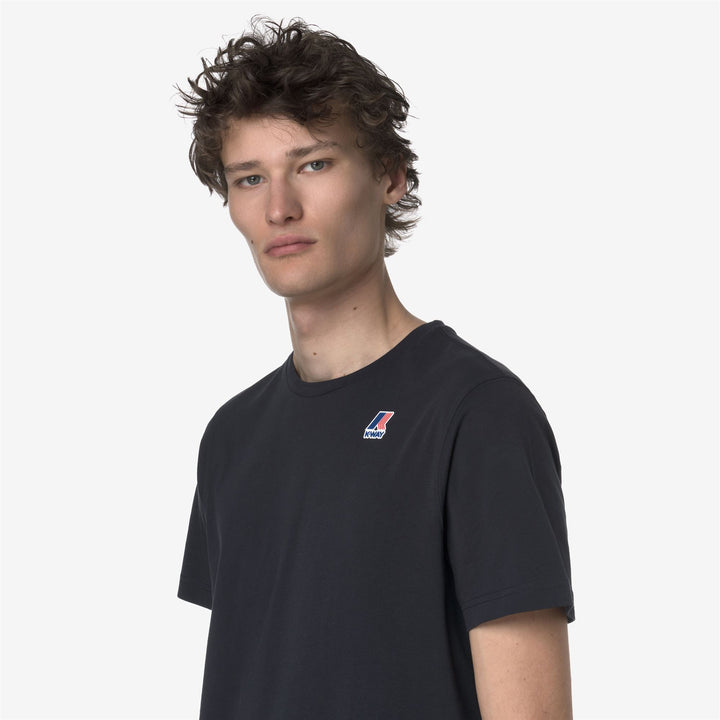Camiseta unisex de algodón plegable azul para actividades al aire libre 3