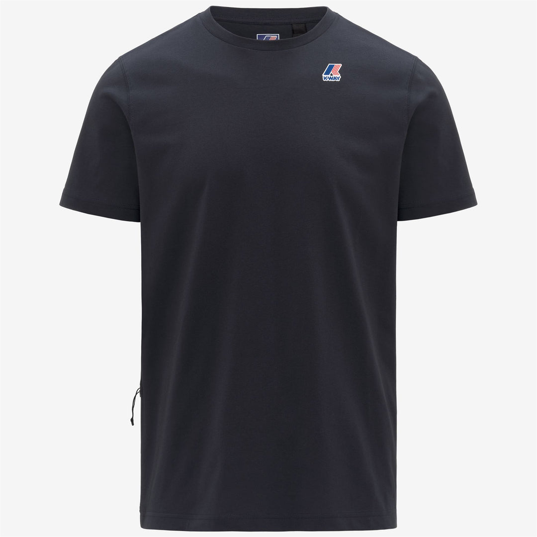Camiseta unisex de algodón plegable azul para actividades al aire libre 01