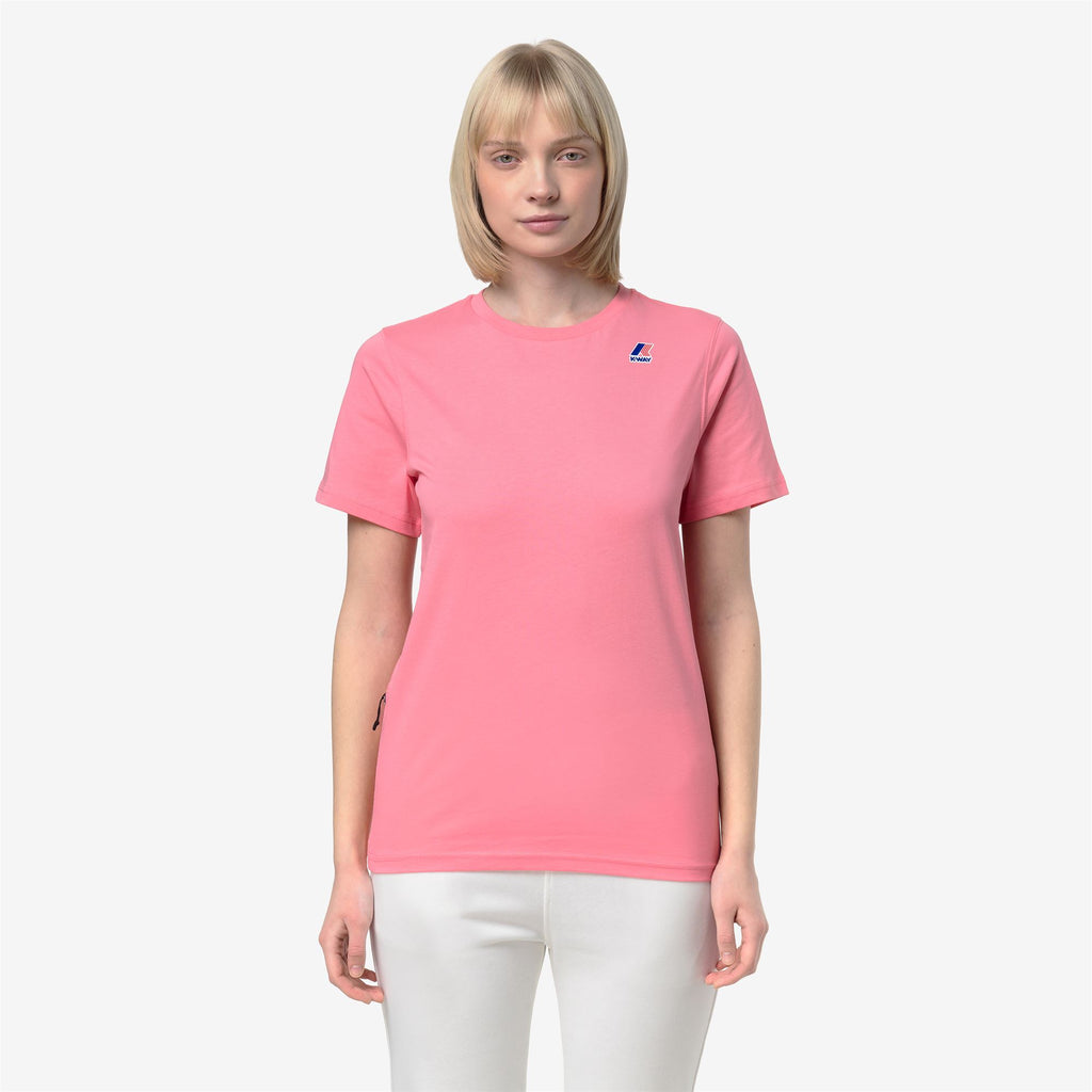 T-Shirts & Top_UNISEX_LEONIDE_T-Shirt_Pink Geranium - Commercial 4