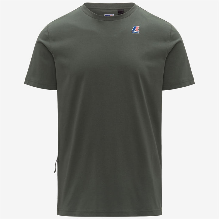 Camiseta unisex plegable para exteriores en color verde negruzco 1