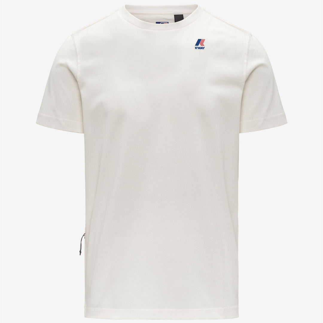 T-shirt bianca unisex in cotone ripiegabile per attività all'aperto 01