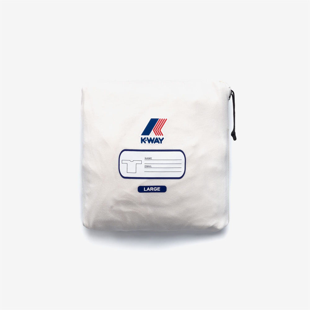 T-shirt bianca unisex in cotone ripiegabile per attività all'aperto 02