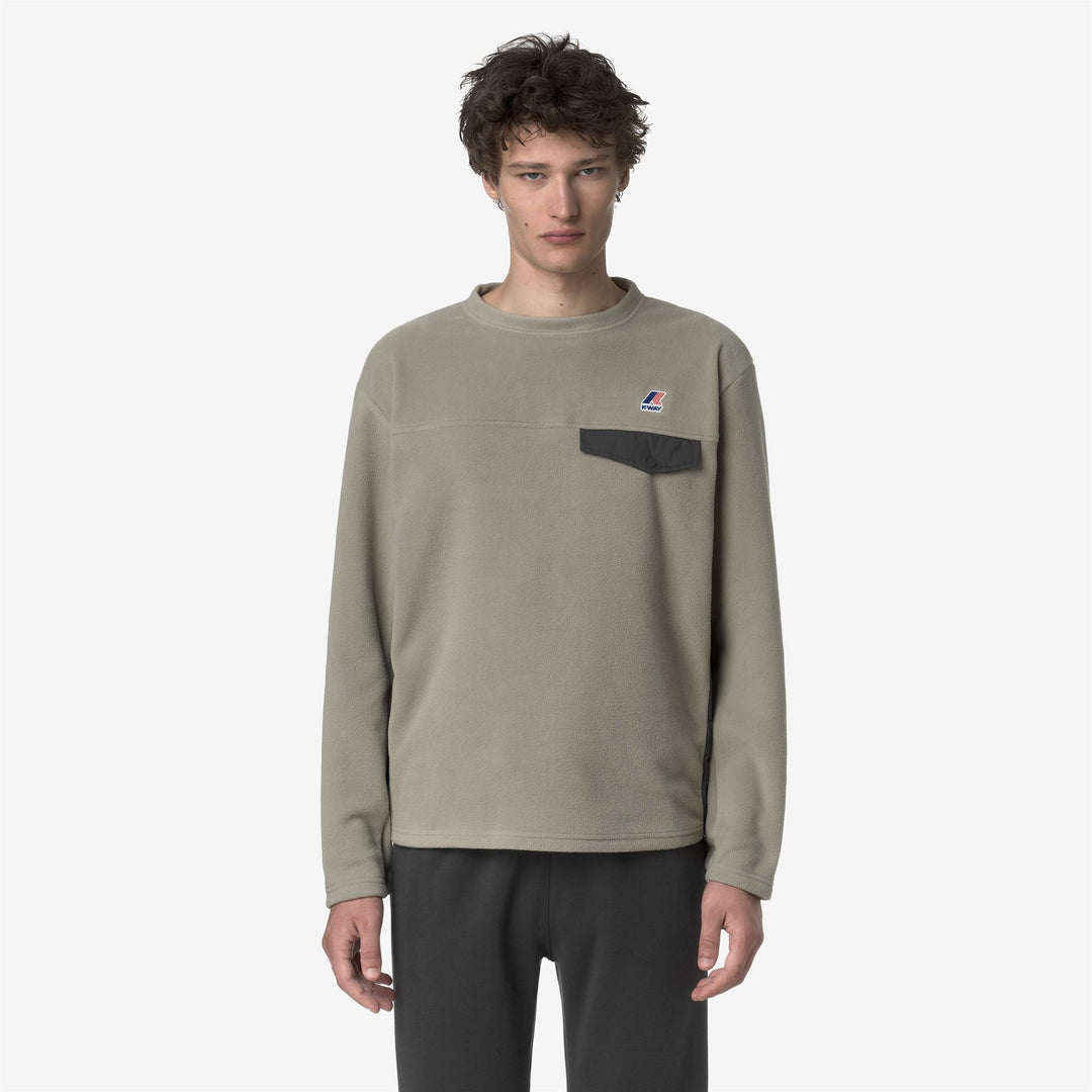 Suéter polar unisex verde para exteriores con inserciones acolchadas main