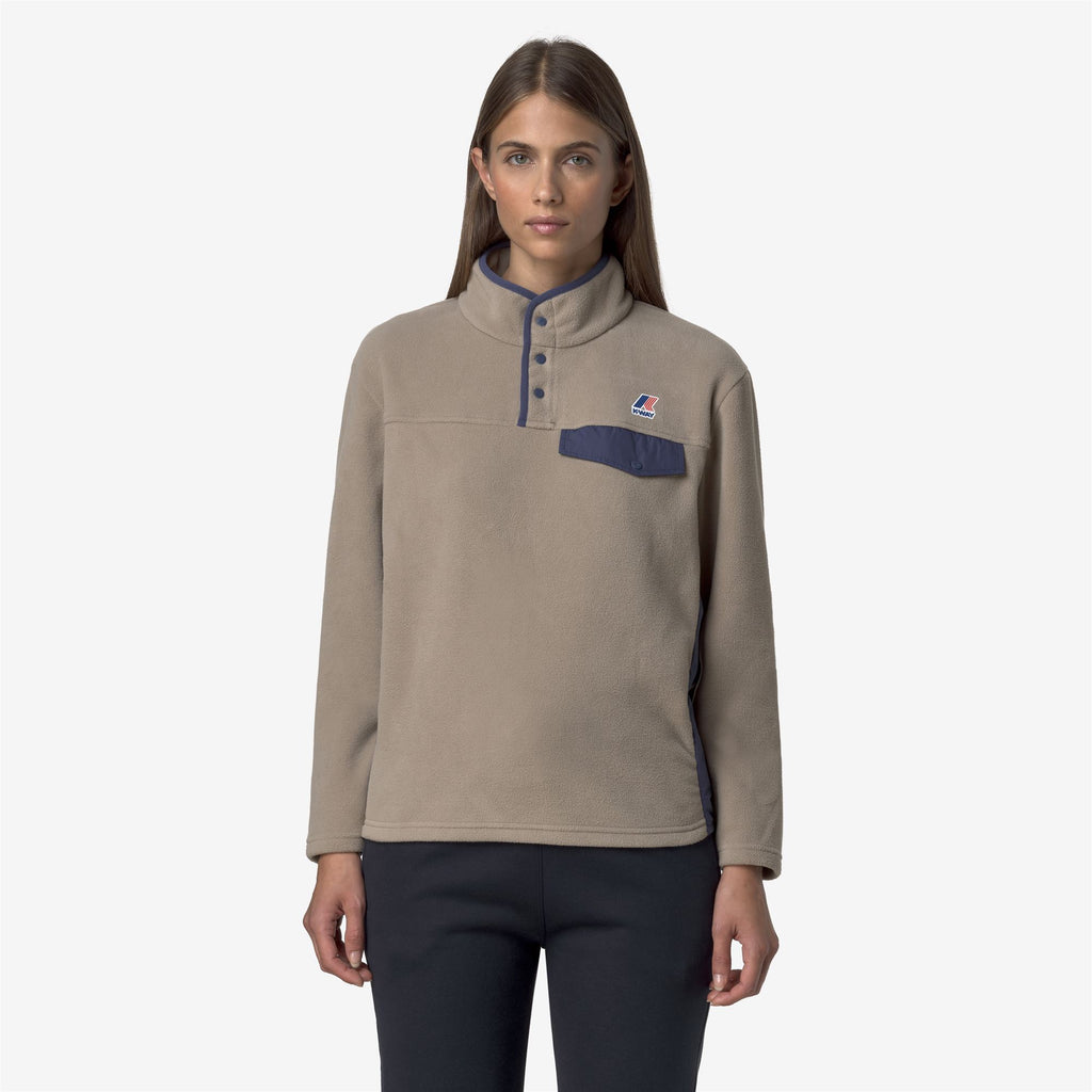 Fleece_UNISEX_BARNABE 4.0 POLAR_Pull Over_Beige Taupe - Blue Deep Cobalt - Commercial 4