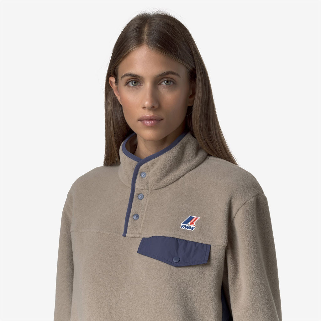 Fleece_UNISEX_BARNABE 4.0 POLAR_Pull Over_Beige Taupe - Blue Deep Cobalt - Commercial 7