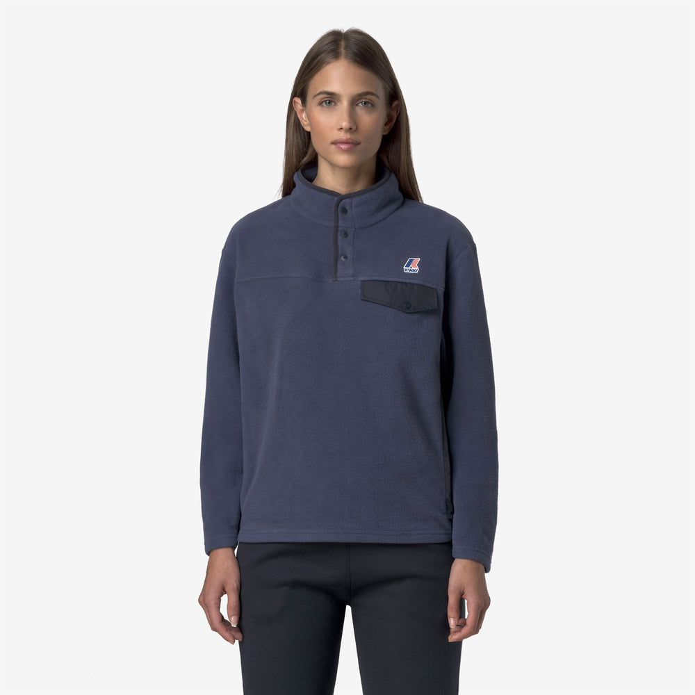 Deep blue Unisex Fleece Pull Over for Outdoor Activities 02