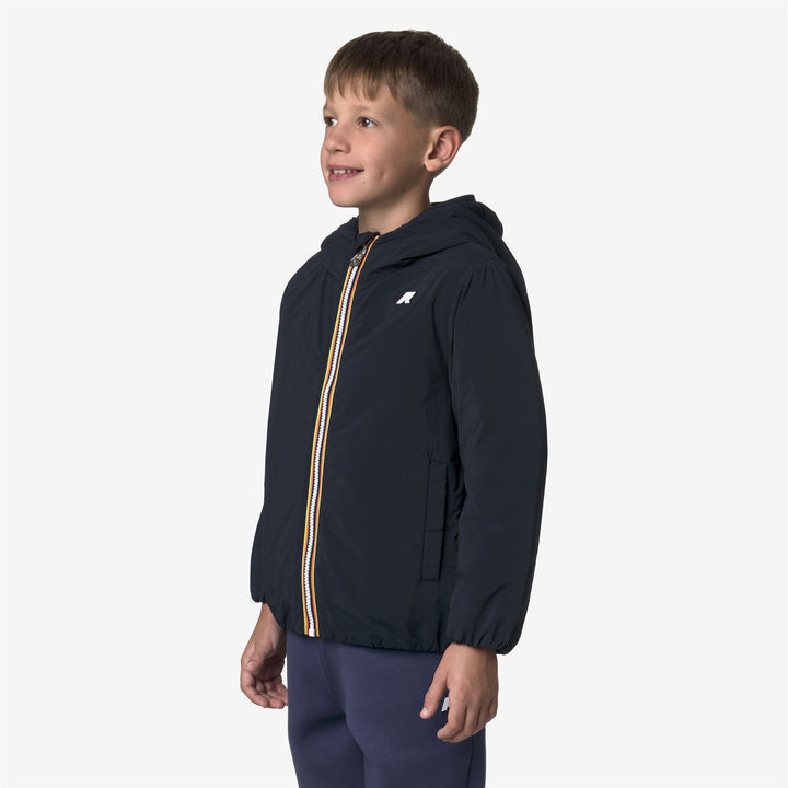 Giacca corta idrorepellente blu per ragazzi con isolamento PrimaLoft 4