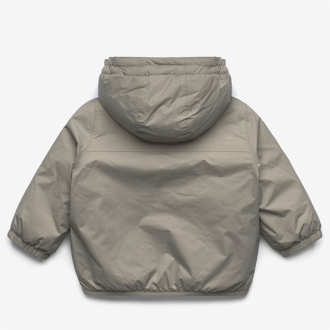 Giacca impermeabile unisex per bambini, di peso medio, con imbottitura, verde main