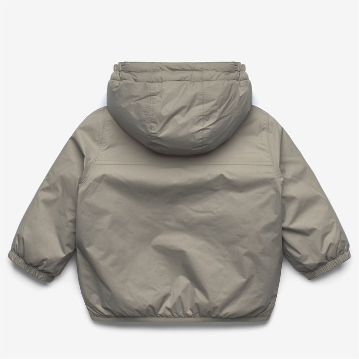 Giacca impermeabile unisex per bambini, di peso medio, con imbottitura, verde 2