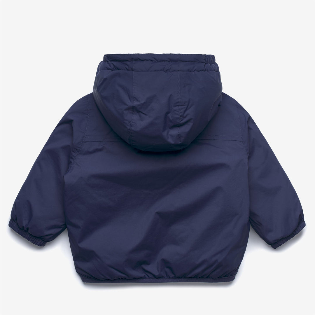 Giacca invernale impermeabile unisex per bambini, blu intenso, con imbottitura main