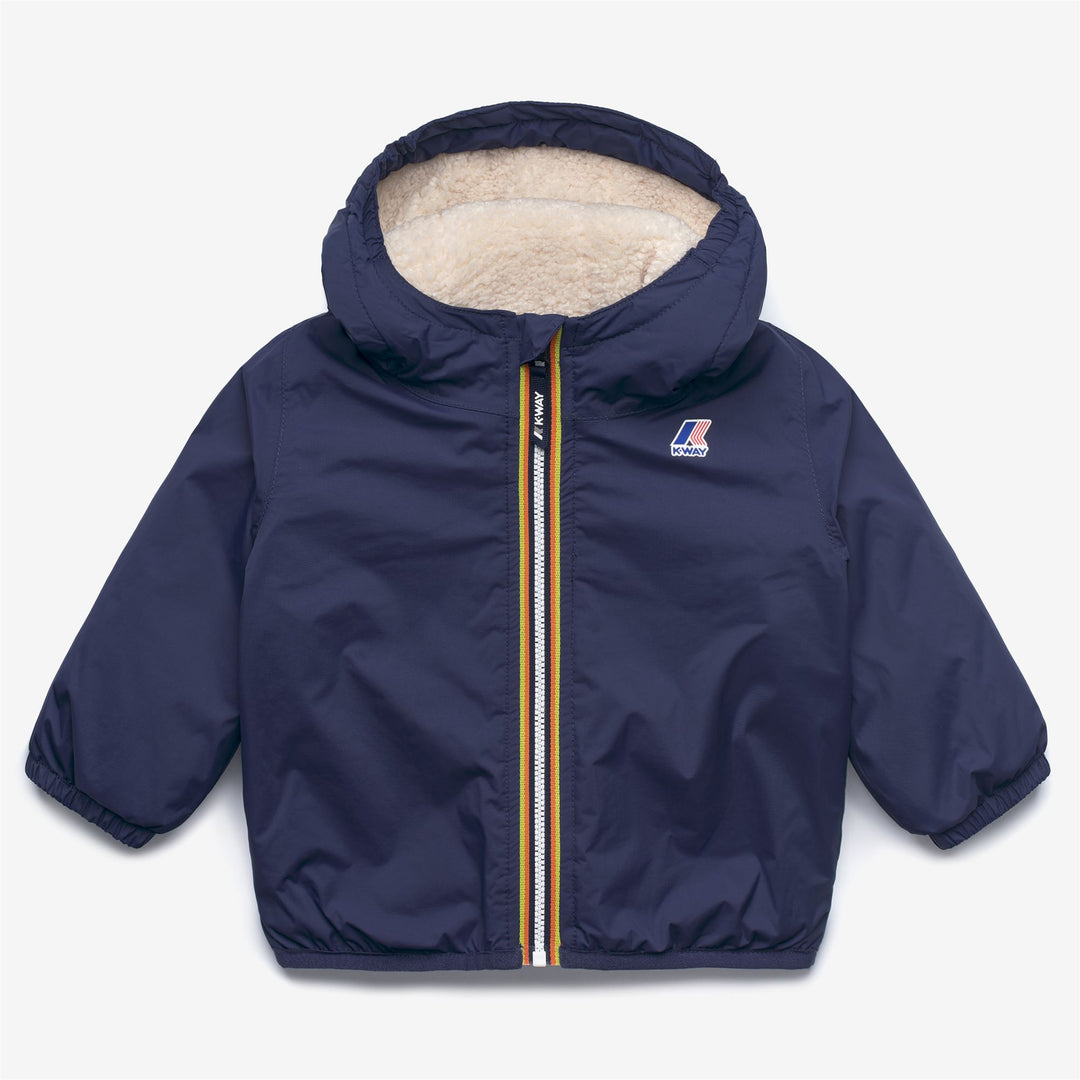 Giacca invernale impermeabile unisex per bambini, blu intenso, con imbottitura 01