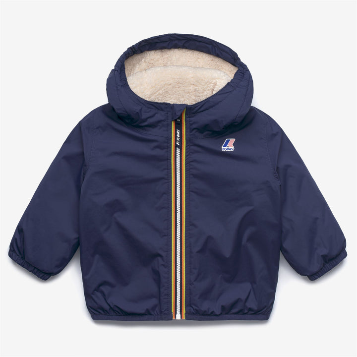 Giacca invernale impermeabile unisex per bambini, blu intenso, con imbottitura 1