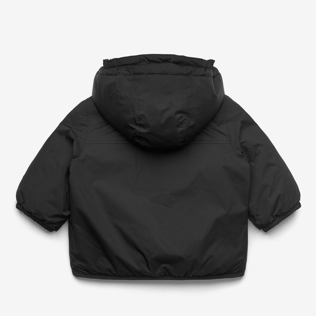 Giacca invernale impermeabile unisex nera per bambini con cappuccio main