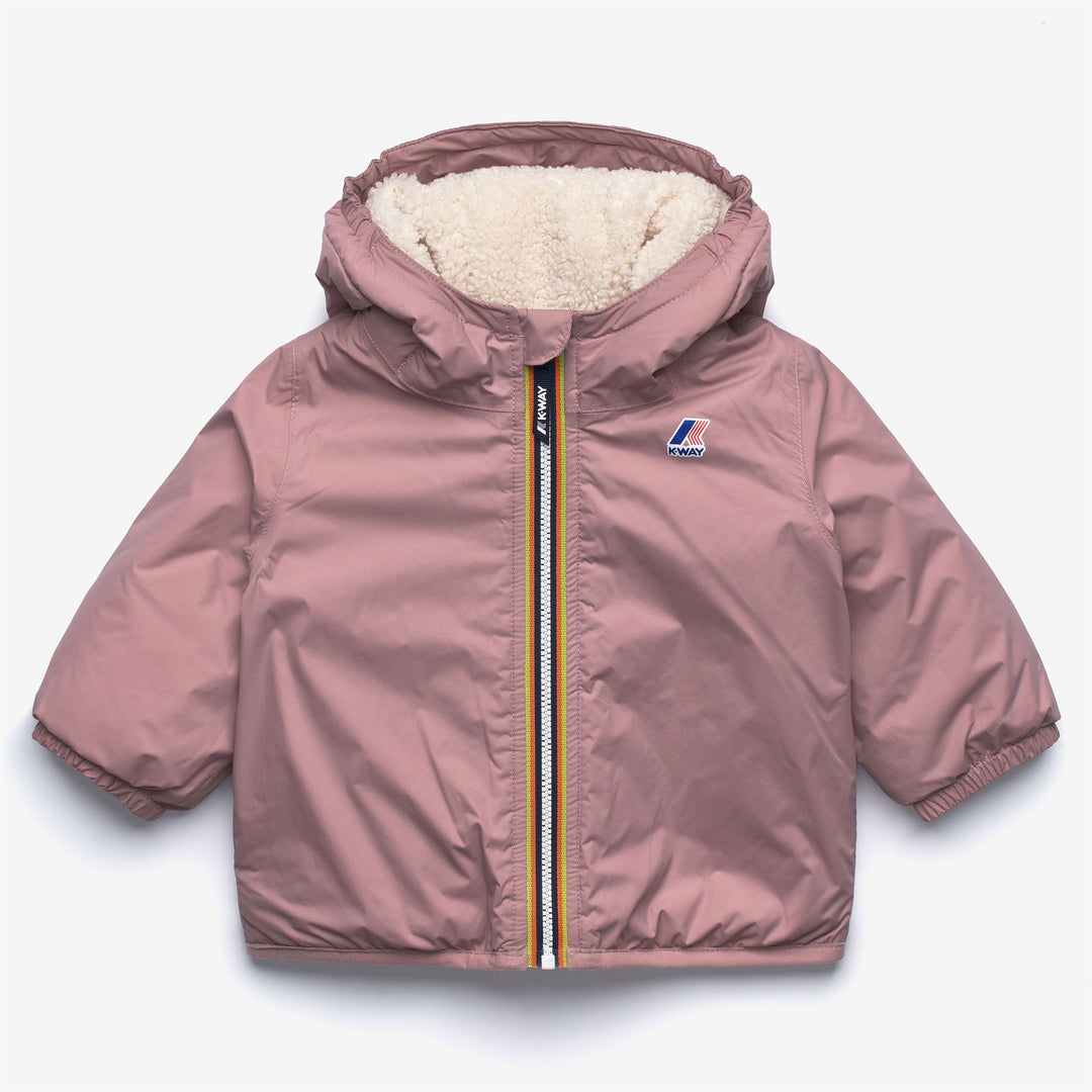 Pink unisex Kids' Winter Jacket with Synthetic Padding 01