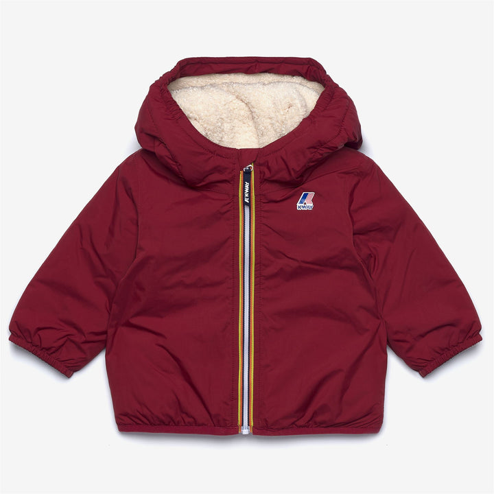 Giacca invernale impermeabile unisex rossa per bambini con imbottitura 1