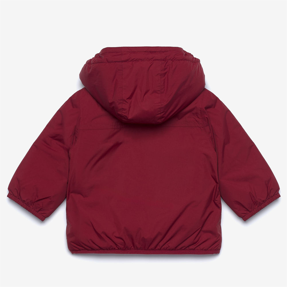 Giacca invernale impermeabile unisex rossa per bambini con imbottitura 02