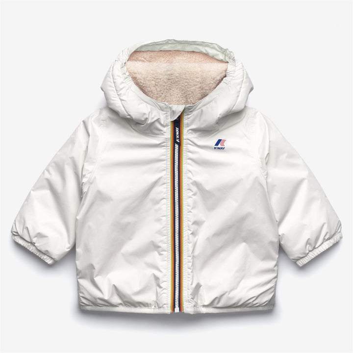 Giacca invernale impermeabile unisex bianca per bambini con imbottitura sintetica 1