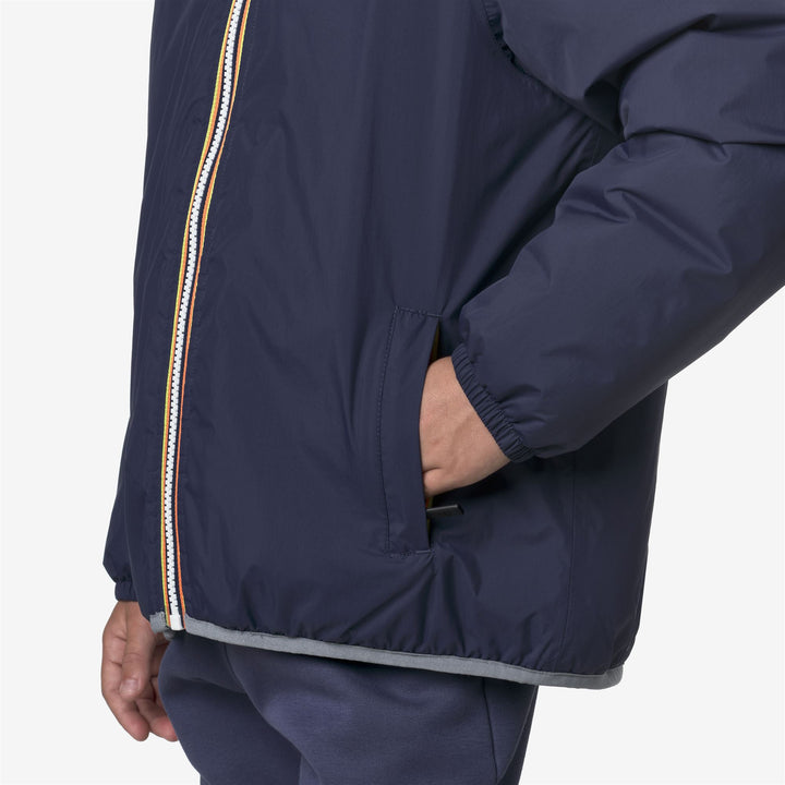 Chaqueta impermeable unisex para niños de entretiempo en color azul grisáceo 2