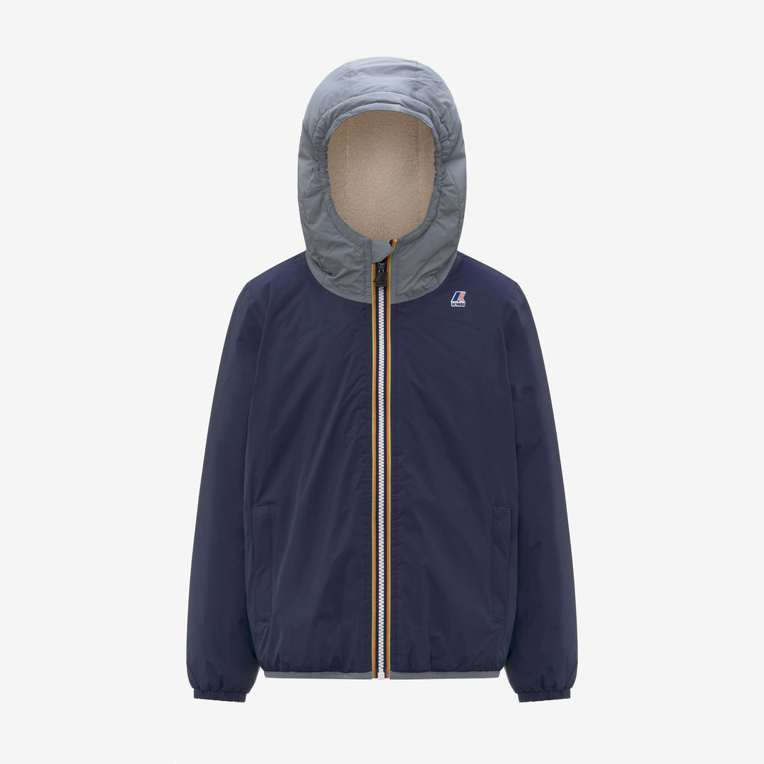 Blue grey Unisex Kids Mid-Season Waterproof Jacket 01