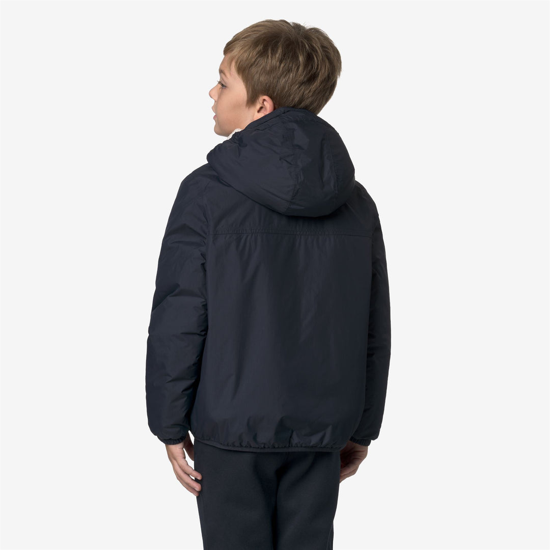Chaqueta impermeable de entretiempo para niños unisex azul con acolchado main