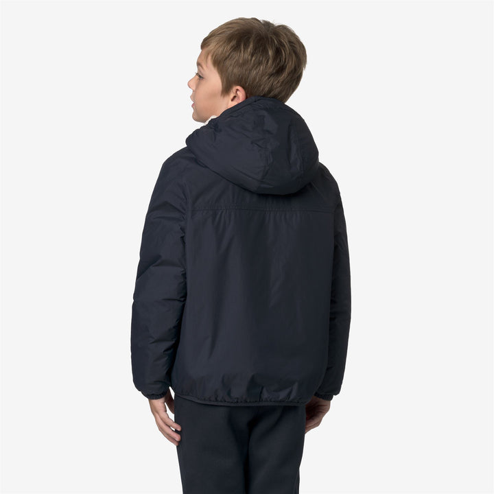 Chaqueta impermeable de entretiempo para niños unisex azul con acolchado 5