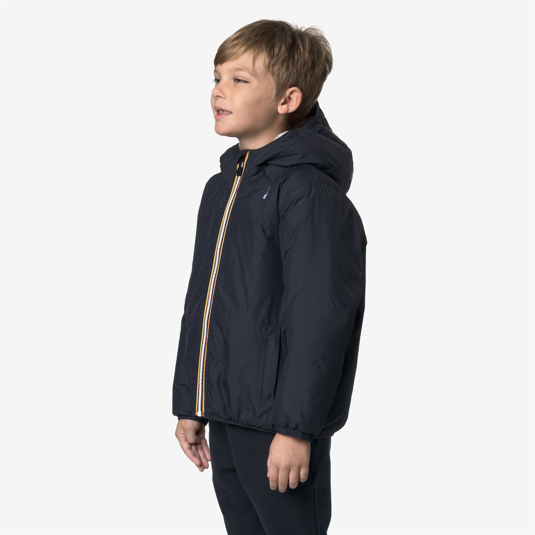 Chaqueta impermeable de entretiempo para niños unisex azul con acolchado main