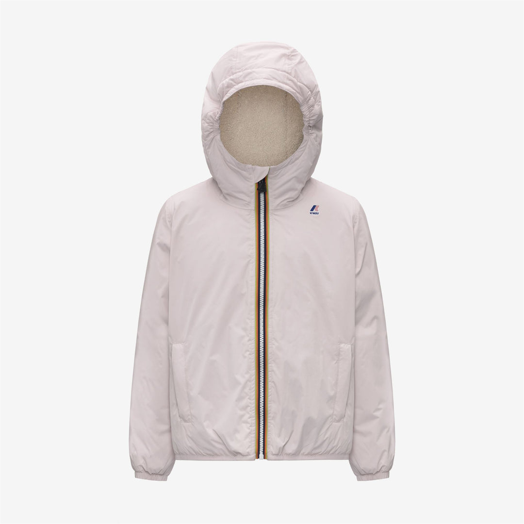 Grey unisex Kid's Waterproof Mid-Season Jacket with Teddy Lining 01