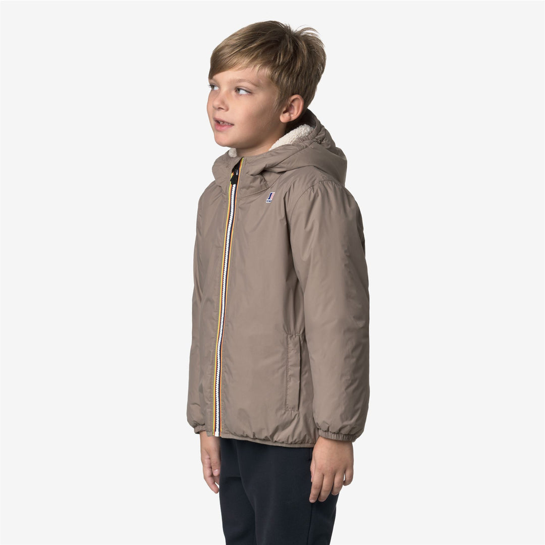 Chaqueta impermeable unisex beige para niños de entretiempo main