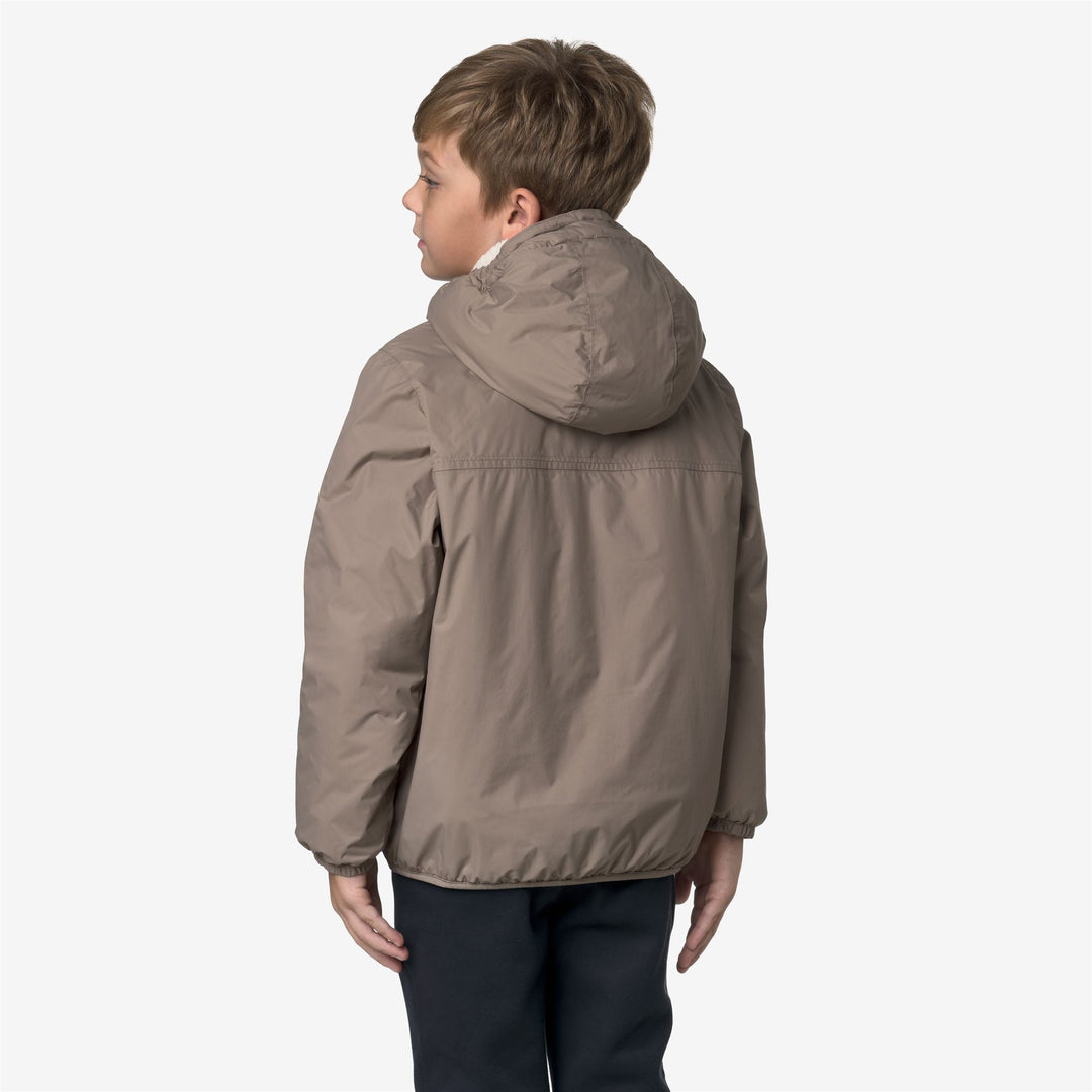 Chaqueta impermeable unisex beige para niños de entretiempo main