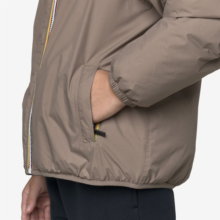 Chaqueta impermeable unisex beige para niños de entretiempo 2