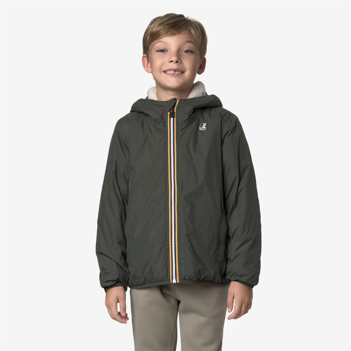 Jackets_KID UNISEX_P. LE VRAI 4.0 CLAUDE ORSETTO_Mid_GREEN BLACKISH - Commercial 3