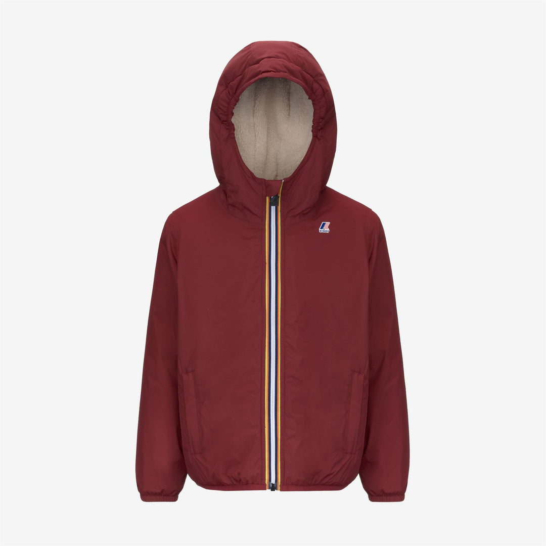 Red unisex Kids' Insulated Mid Jacket with Sherpa Lining 01