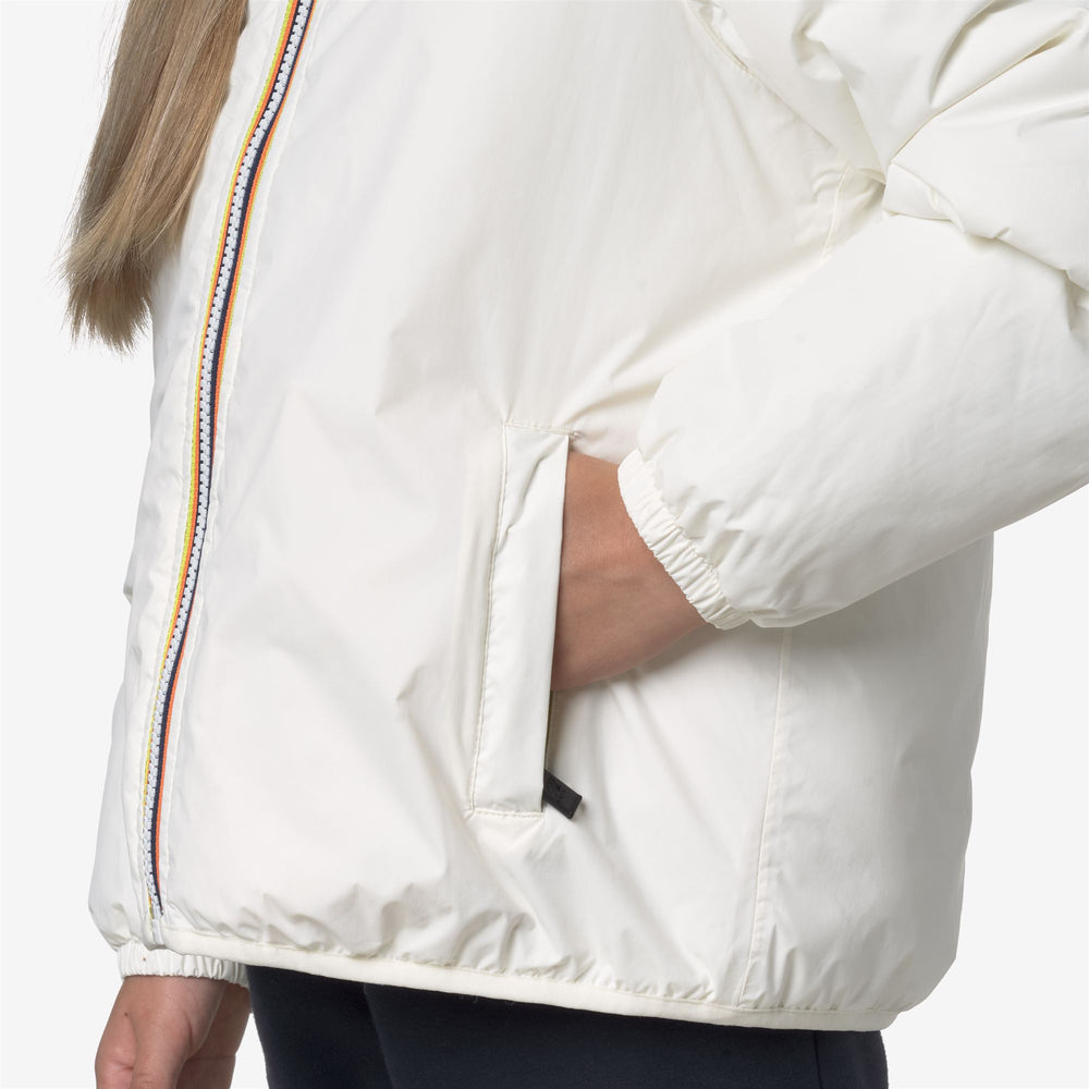 White unisex Kids' Mid-Season Jacket with Synthetic Padding 02