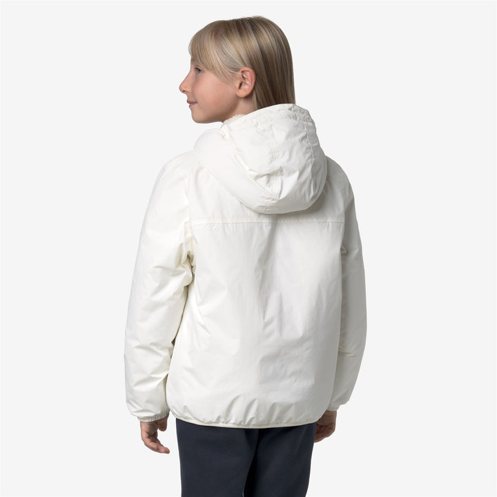 Chaqueta unisex blanca de entretiempo para niños con acolchado sintético 5
