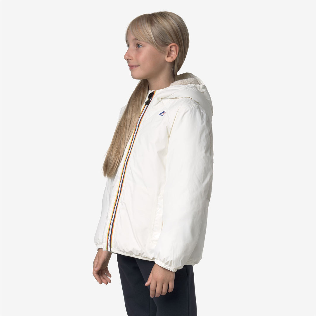 Chaqueta unisex blanca de entretiempo para niños con acolchado sintético main