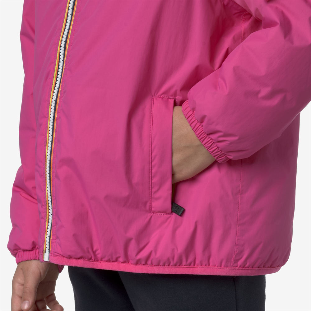 Fuchsia red Unisex Kids' Waterproof Mid-Season Jacket 02