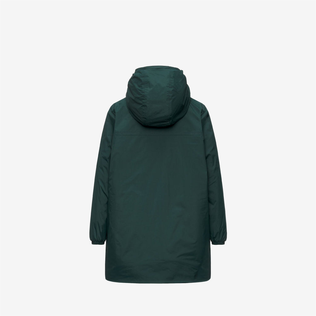 Jackets_KID UNISEX_P. LE VRAI 4.0 EIFFEL ORSETTO_3/4 Length_Green Dk Jungle - Commercial 2