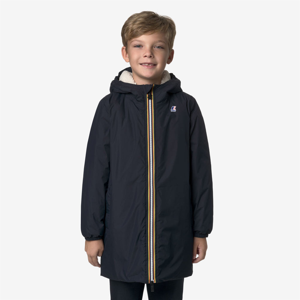 Jackets_KID UNISEX_P. LE VRAI 4.0 EIFFEL ORSETTO_3/4 Length_Blue Depth - Commercial 1